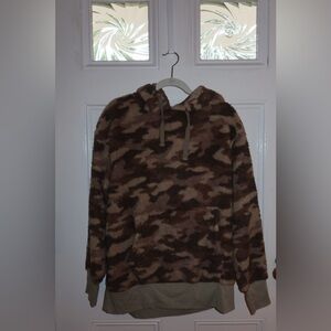 Unisex Fluffy Camo Hoodie